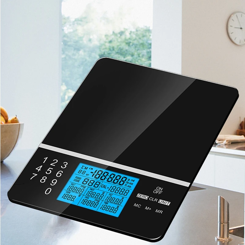 Smart Electronic Nutritional Scale 5KG Digital Touch Screen Tempered Glass Waterproof Baby Kitchen Food Baking Weighing Balance