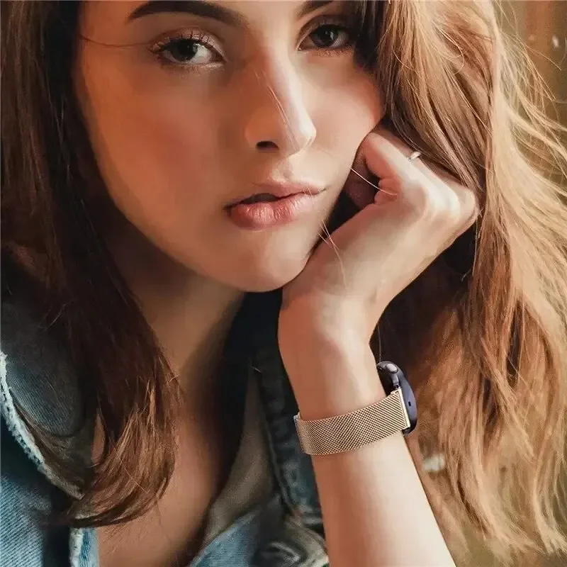 22mm 20mm Milanese Loop Strap For Samsung Galaxy Watch 6 5 4 44mm 40mm Classic Active 2 Bracelet For Huawei Magnetic Watch Band