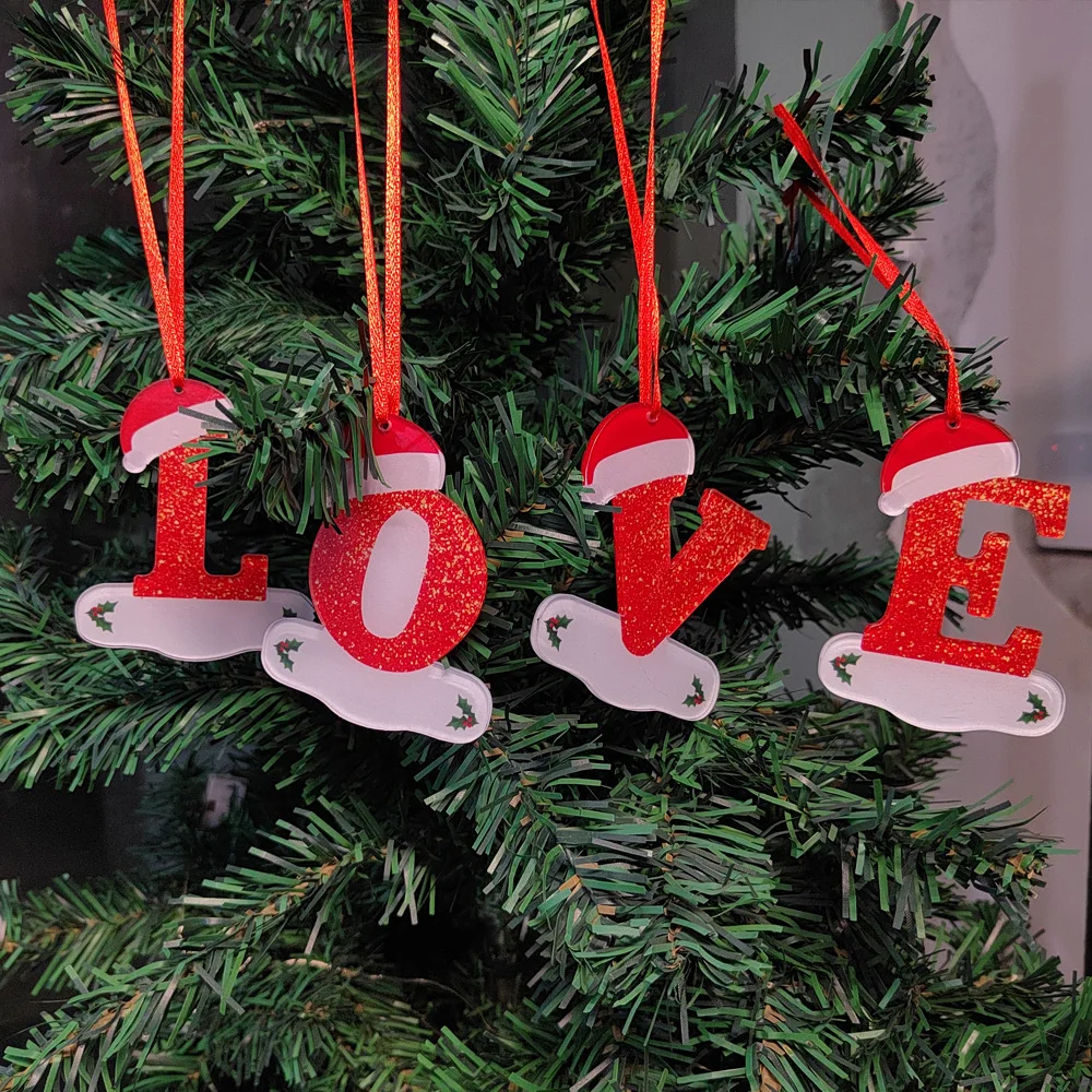 Christmas decorations Christmas Decoration Letters 26 Letters Pendant For Christmas Tree Decor DIY Name Ornament Personalize