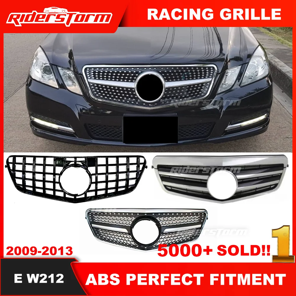 送料無料 ベンツ Eクラス W212 フロントグリルカバー 年 2010 2011 2012 W212 ダイヤモンドグリルメルセデス E クラス