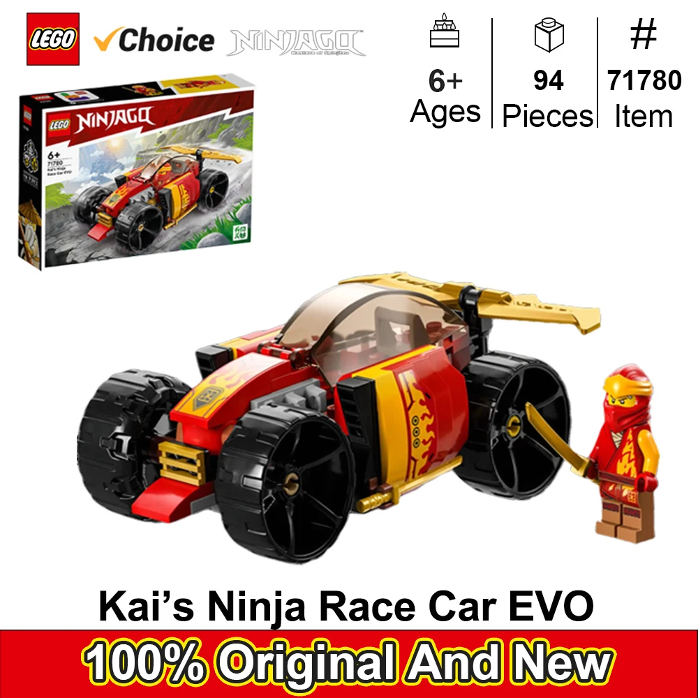 Lego 71780 NINJAGO Kai's Ninja Race Car EVO, zestaw zabawek