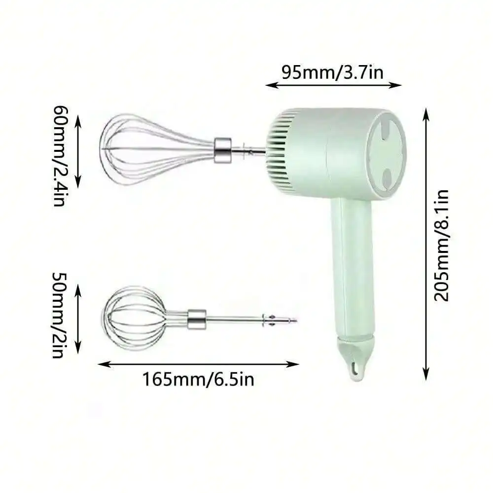 USB Rechargeable MINI Household Cordless Electric Hand Mixer Handheld Egg Beater With 2 Detachable Stir Whisks egg beater food mixer handheld electric whisk