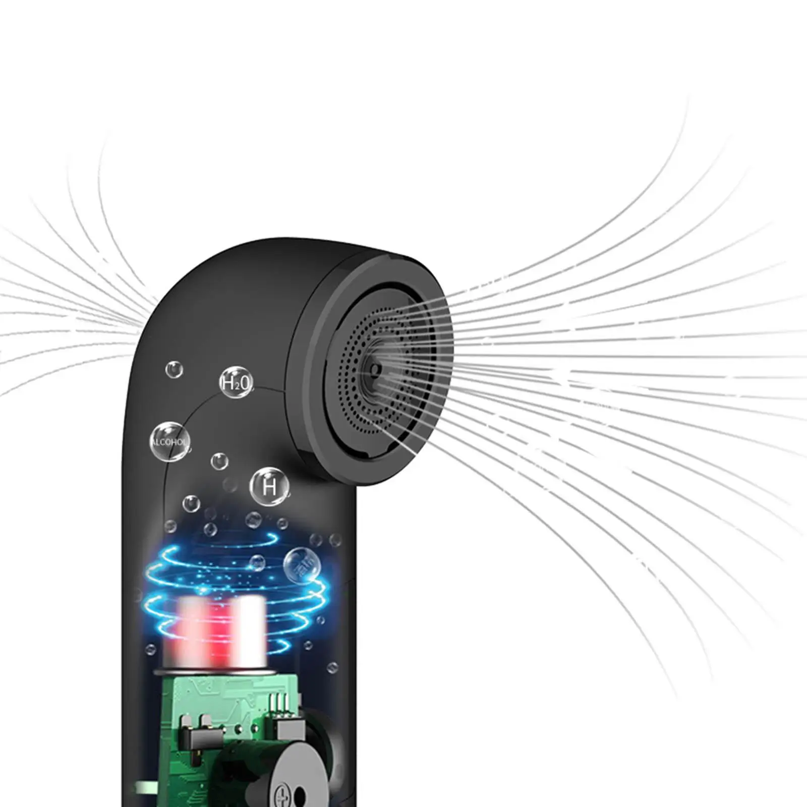 Automatic Tester Professional Breath Tester LED Display Portable USB Rechargeable Breathalyzer Test Tools