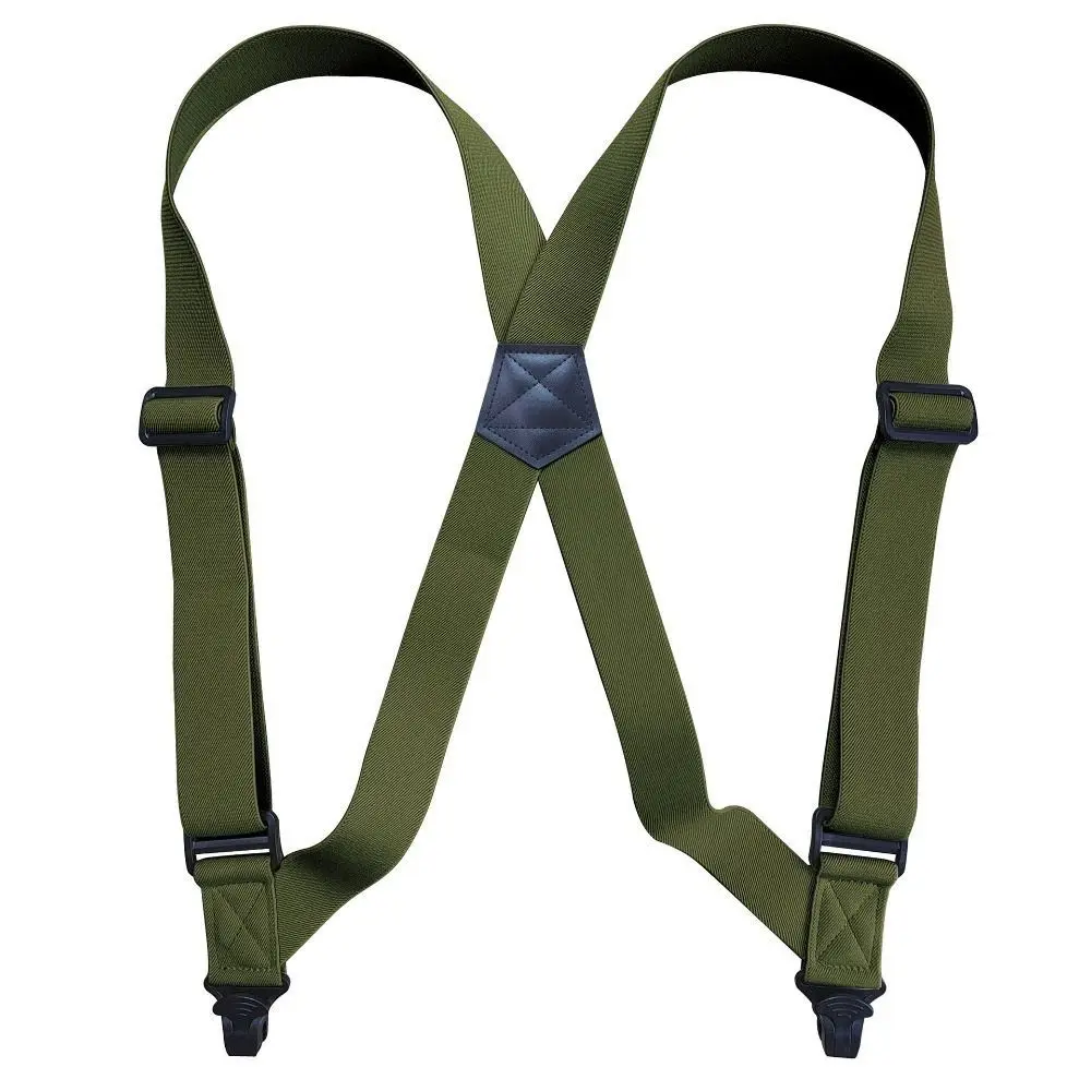 Men's Adjustable Polyester Suspenders with Elastic X Shape Braces