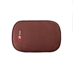 Luxurious Suede Car Armrest Cushion and Protection Mat Accessory - 1PC (Brown For Sline)