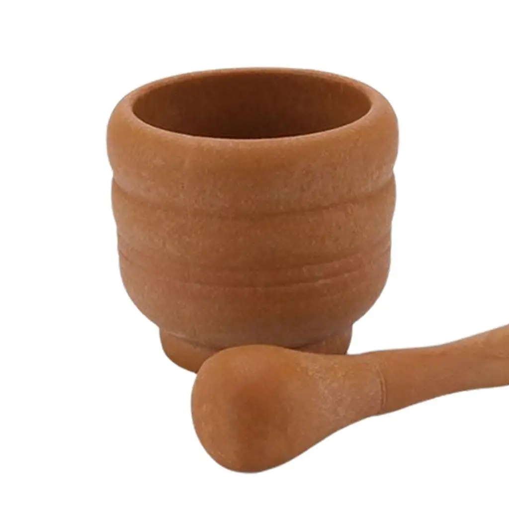 Mortar and Pestle Set Guacamole Bowl - Natural Stone Grinder for Spices,