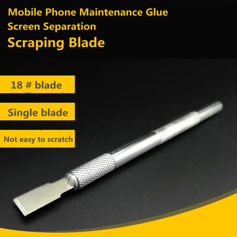 

YS92 Aluminum alloy Tool Handle With No.4/18 Blades Mobile Phone Maintenance Glue Removal Knife Screen Separation Repair Blade