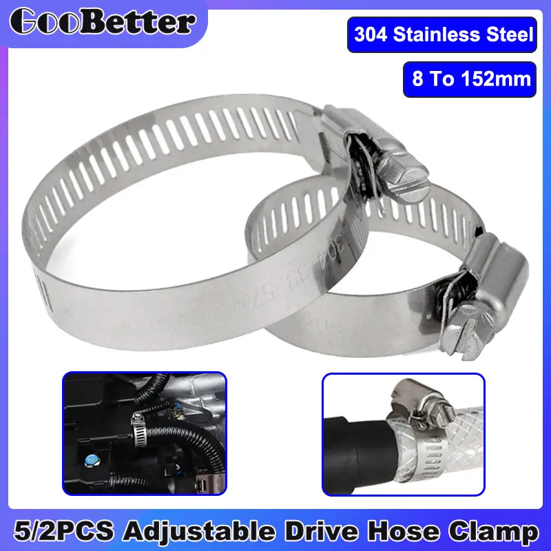 Set Di Fascette Stringitubo Da 5/2 Pezzi Fascette Stringitubo A Vite Senza Fine In Acciaio Inossidabile Regolabili Per Intercooler Per Tubi Dell'Acqua