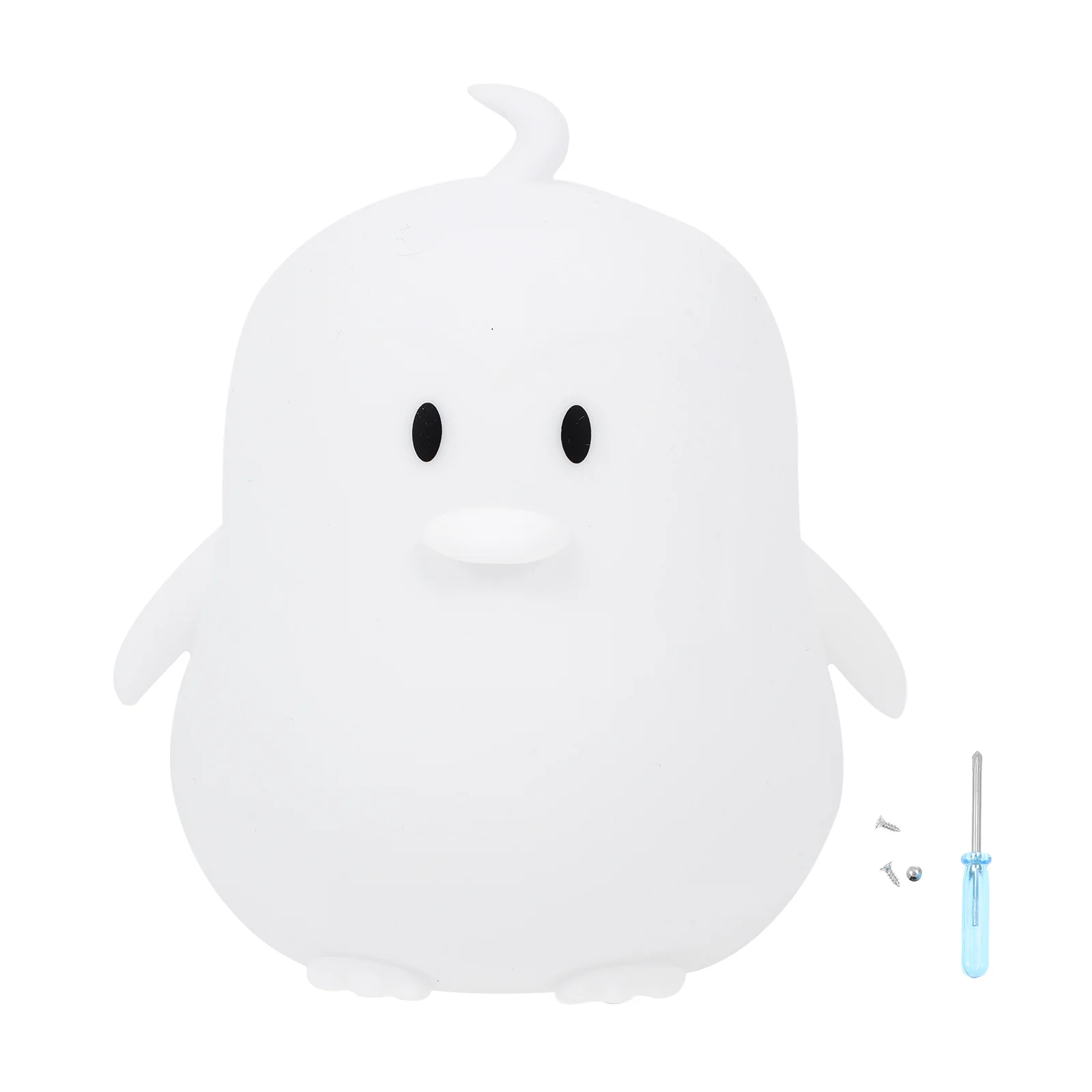 

Разноцветные настольные лампы в виде пингвина, силиконовые ночники, средний орнамент, силикагель, меняющие место в форме настольного компьютера