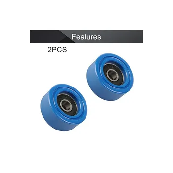 2Pcs 8x35x 15mm Sliding Conveyor PU Wheel with 608RS Bearing for Furniture, Hardware Accessories Roller Idler Bearing Pulley