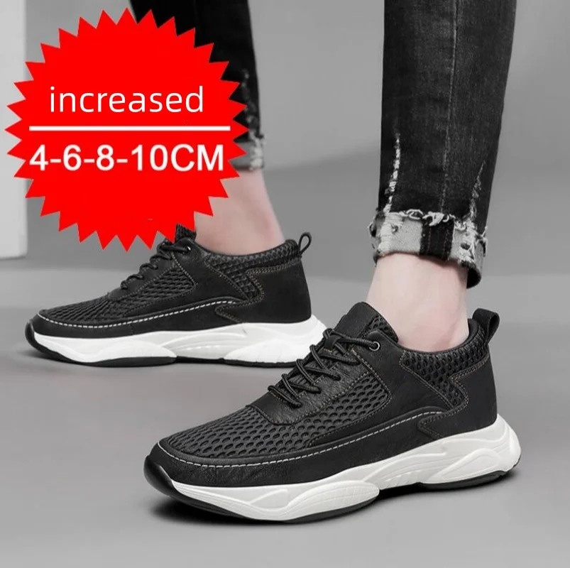 Elevator Sneakers For Men Height Increasing Casual Sports Shoes_voghion.com