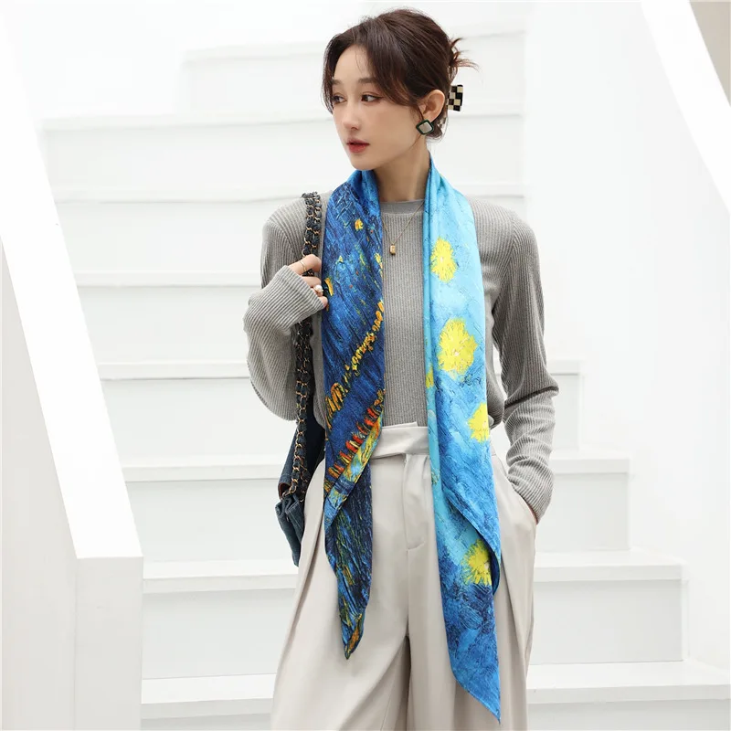 Рисунок 3 - Женский шелковый шарф с рисунком Ван Гога