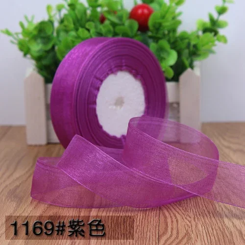 Organza Chiffon Ribbon for Decoration and Crafting - 50 Yards