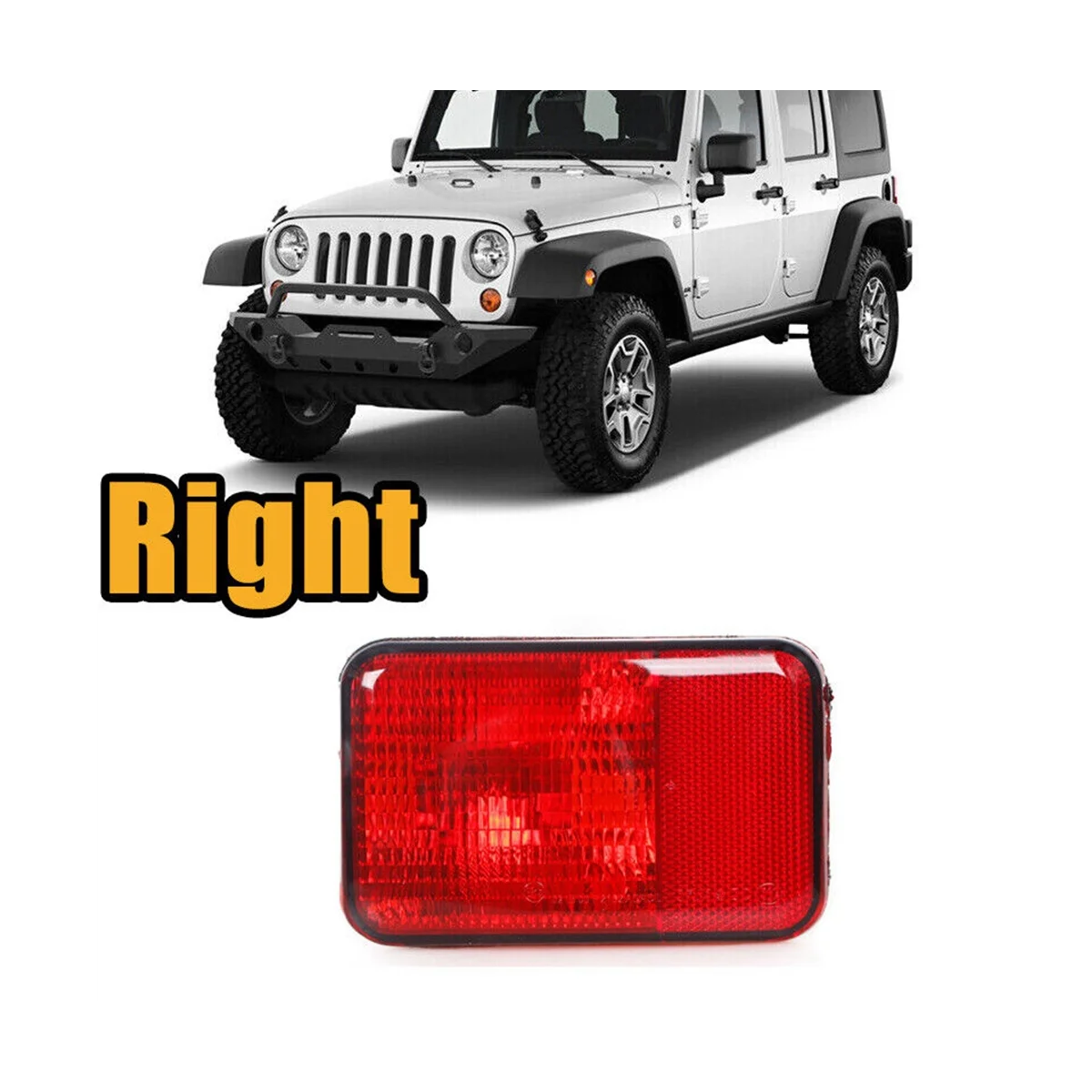 

1 шт. Автомобильная фара правого заднего бампера, противотуманная фара, задняя фара 55078104AC для Jeep Wrangler 2007-2018