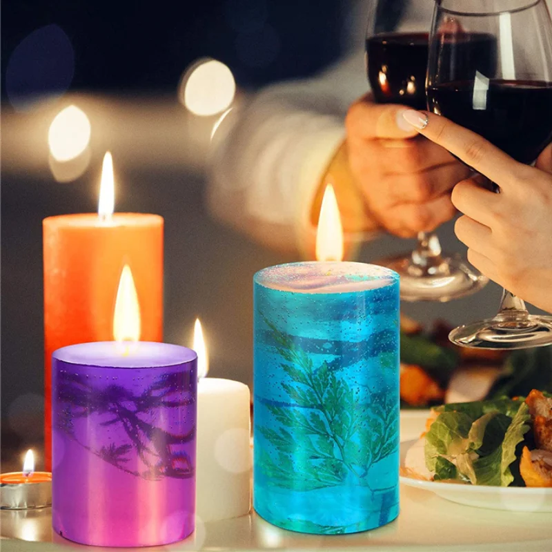 New Cylinder Silicone Soap Candle Mold DIY Wax Mold Gypsum Plaster