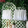 Korean Sweet Lace Flowers Short Curains for Kitchen Bottom Lace/Balls Half Curtains Geometric Pattern Curtains for Bedroom #A429 1