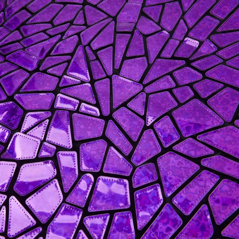 

Symphony Gradient Mirror Leather Fabric Geometric Pattern Artificial Pu Clothing Jacket Background Designer Fabric Sold By Yard