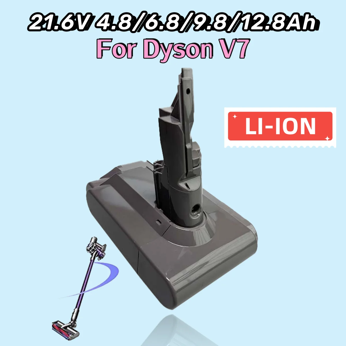 

Литий-ионные аккумуляторы для пылесоса Dyson V7, 21,6 в, 4800/6800/9800/12800 мАч