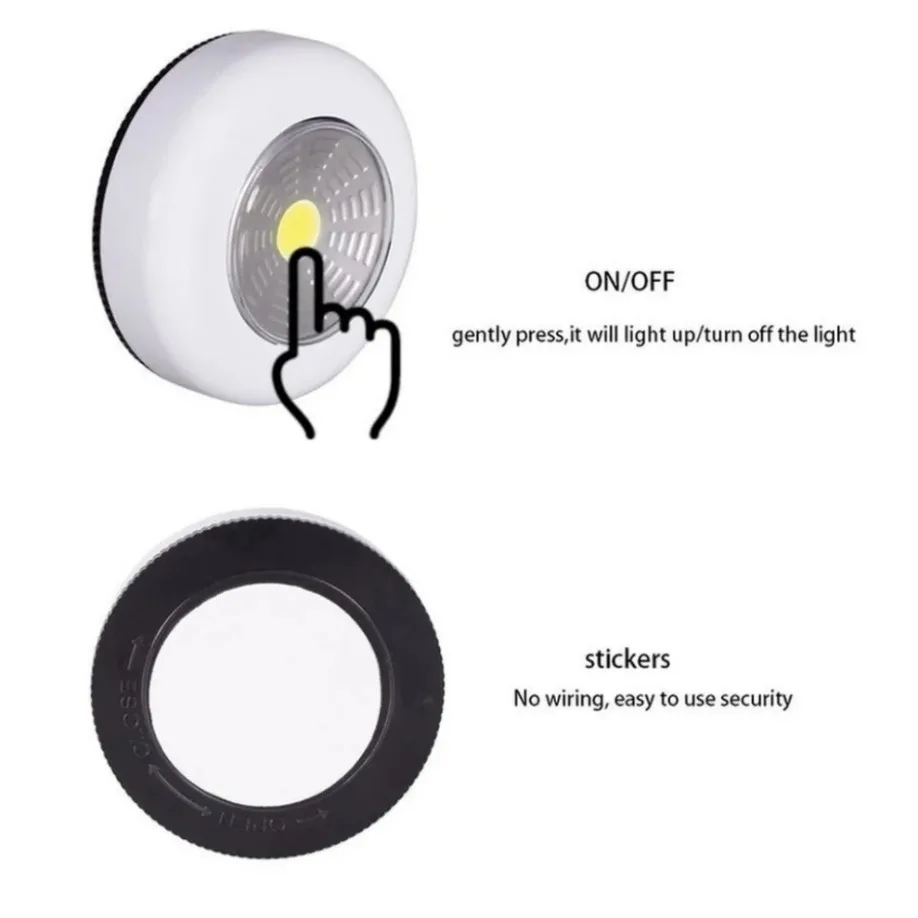 LED Night Light LED Cabinet Light Cabinet Lights Wireless Wall Lamp Portable Light Battery Powered Touch Switch For Bedroom Kitchen Wardrobe Closets Cabinet