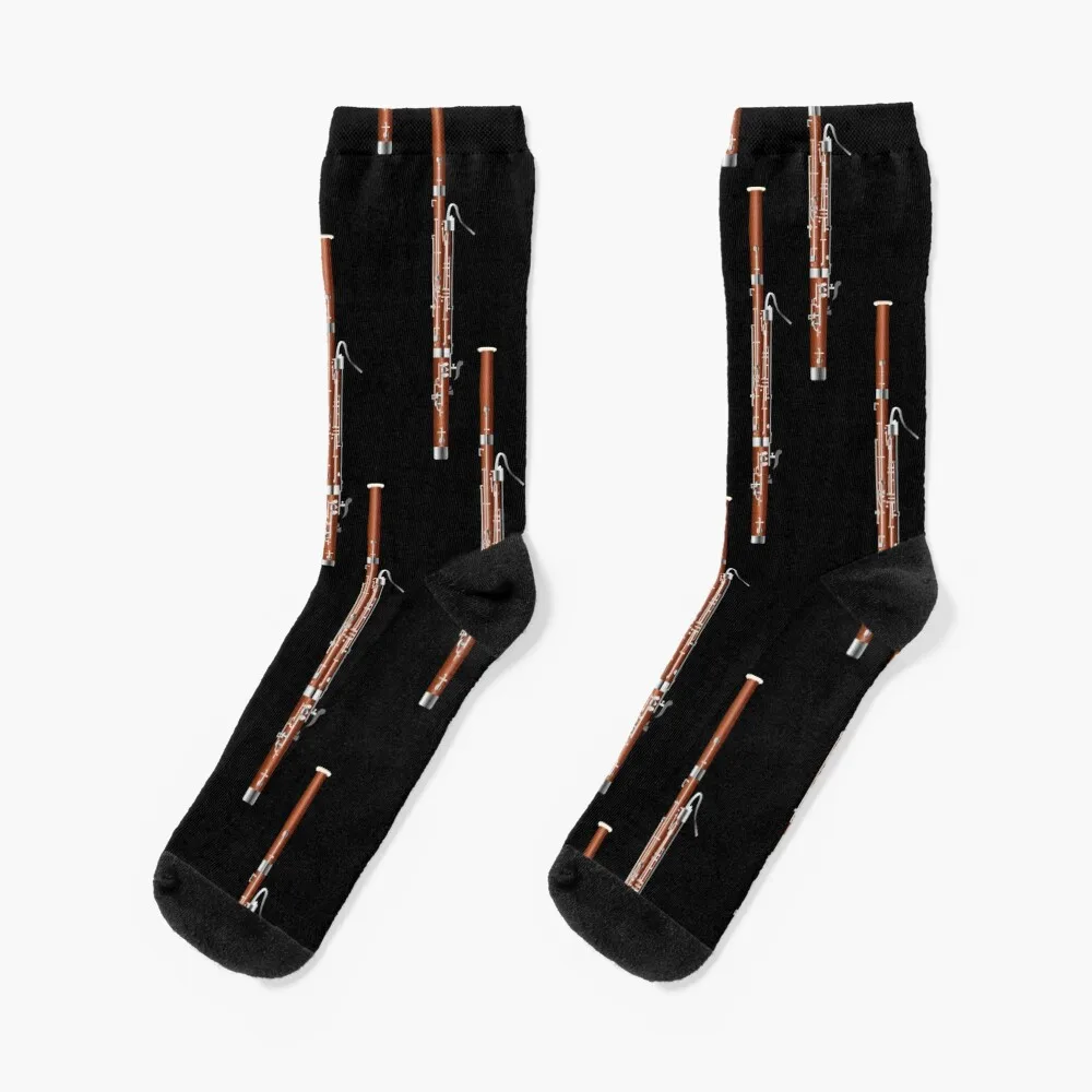 Bassoon on black Socks Lots ankle basketball Men's Socks Luxury Women's