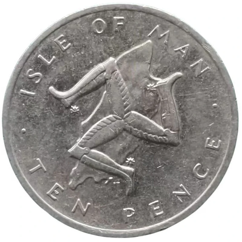 British Isle Of Man 10 Penny Coin 1976-1979 28.5Mm