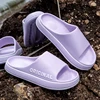 Feslishoet Women Letter Slippers Beach Slides Solid Color Mens Thick Sole Indoor Bathroom Anti Slip Shoes Summer Couple Sandals 1