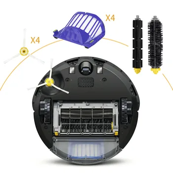 Spazzola per aspirapolvere iRobot Roomba serie 600, spazzola flessibile a 3 bracci, filtri AeroVac