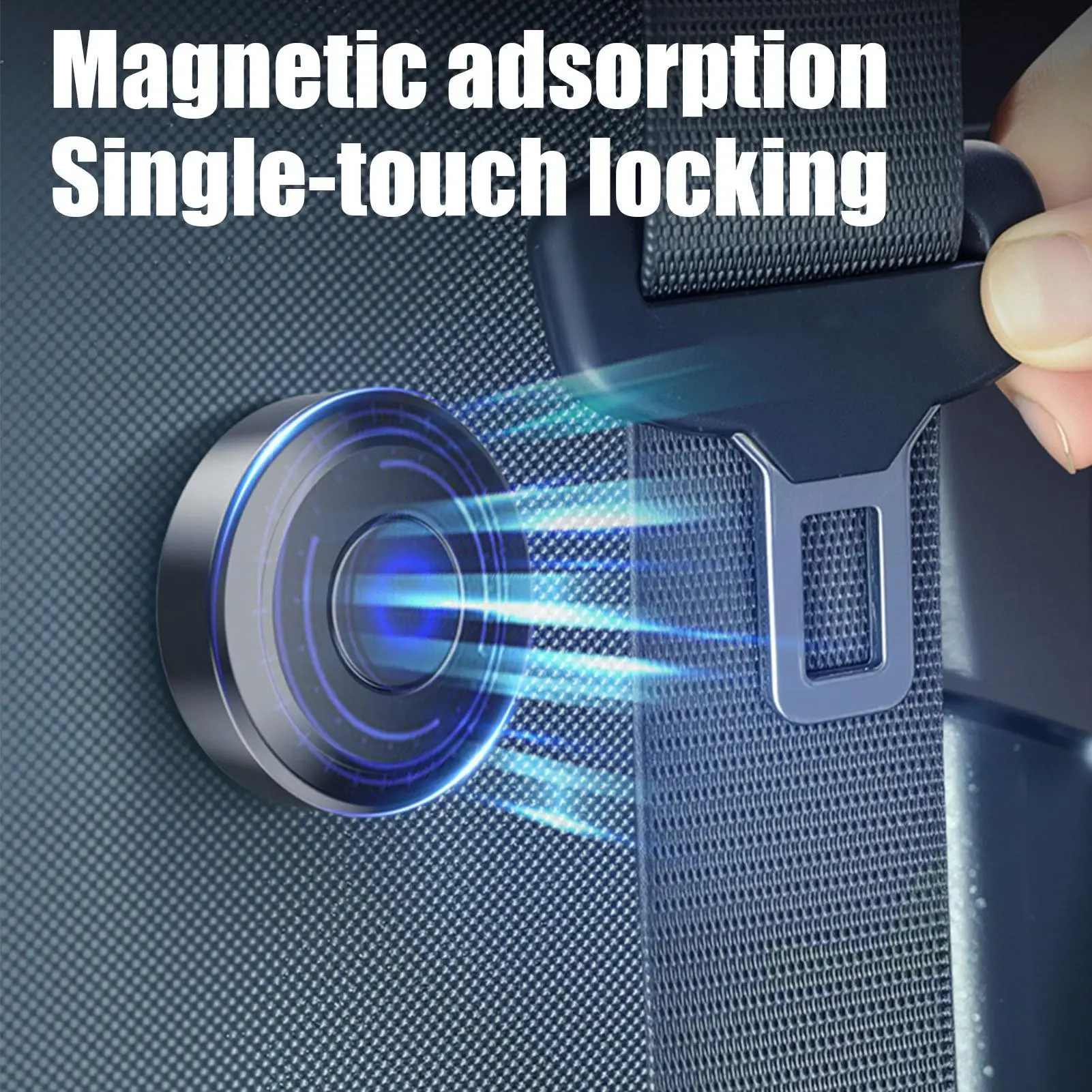 Magnetic Seat Belt Holder Car Safety Belt Locking Device seat belt fastener latch shake stabilizer magnetic suction accessories
