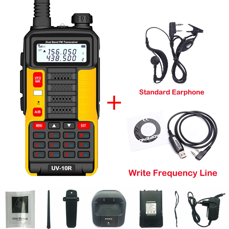 2022 Baofeng Professional Walkie Talkie UV10R Plus 30km 128 Channels VHF UHF Dual Band Two Way CB Ham Radio For Hunt Forest City best walkie talkie Walkie Talkie