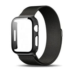 Starlight Milan Metal Strap and Case Set with PC Glass - 45mm (Black)