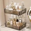 Acrylic Storage Organizer Shelf Of Bathroom Home Kitchen Makeup Skincare Shampoo Lipstick Tabletop Holder Cosmetic Desk Rack 2