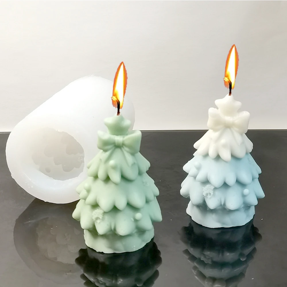 

Christmas Ornament Silicone Candle Mold DIY Christmas Tree Making Aromath Soap Chocolate Baking Molds Home Decor Handmade Gifts