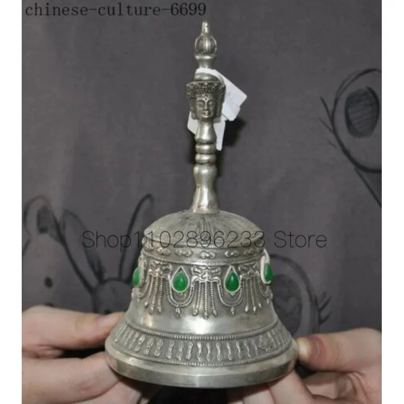 

Tibetan Buddhism Temple Tibetan Silver Tara Guanyin Exorcism Bell