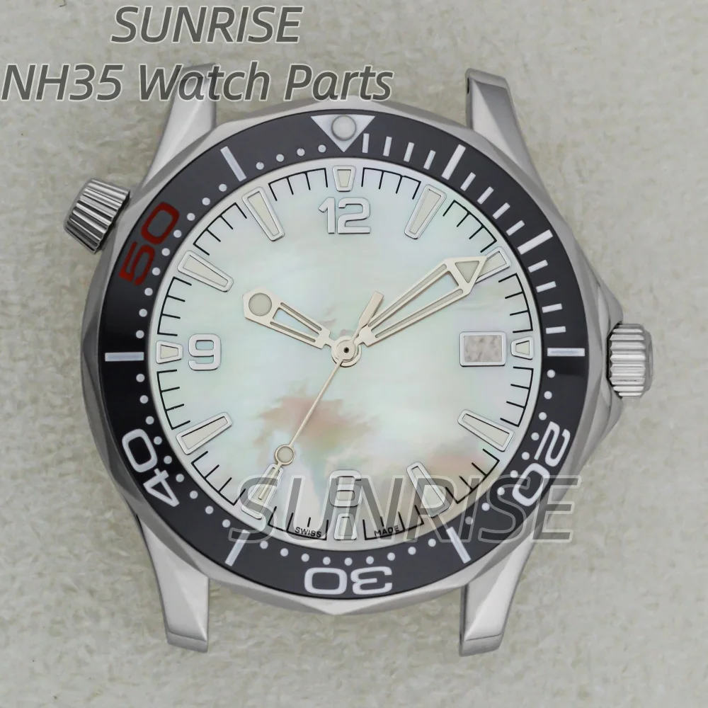 41mm Waterproof Watch Case with Stainless Steel Band & Transparent Back