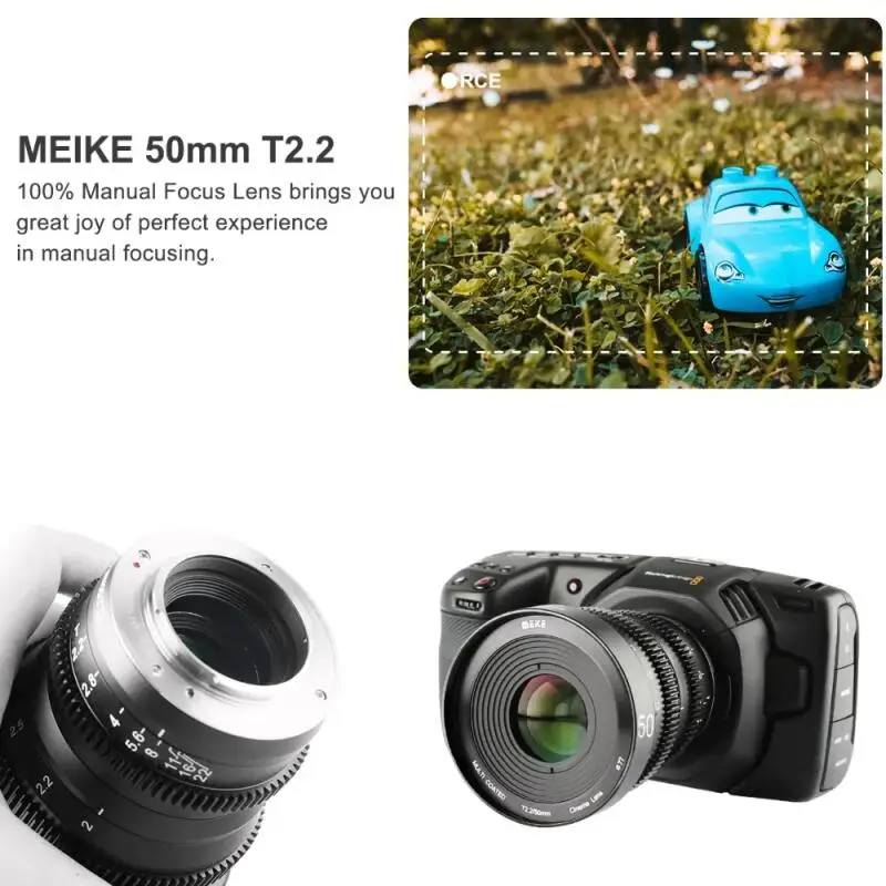 MEIKE 12/16/25/35/50/65/85mm T2.2 Cinema Lens Series Large Aperture Manual Focus