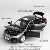 1/32 Volkswagen Passat Toy Car Model Diecast Alloy Metal Miniature Sound & Light Pull Back 1:32 Collection Gift For Boy Children 2