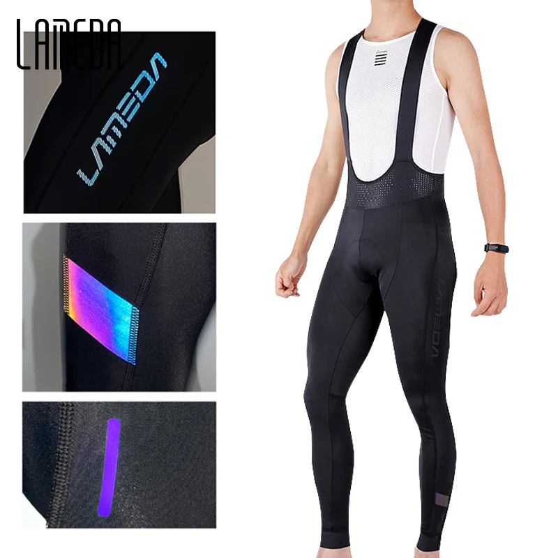 Bicycle Pants Men Spring Summer Shoulder Straps Bib Lameda