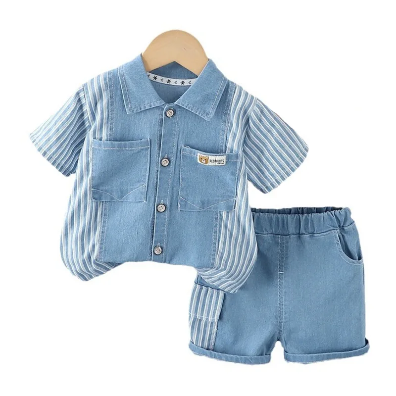 

New Summer Baby Boys Clothes Suit Children Shirt Shorts 2Pcs/Sets Toddler Fashion Casual Costume Infant Outfits Kids Tracksuits