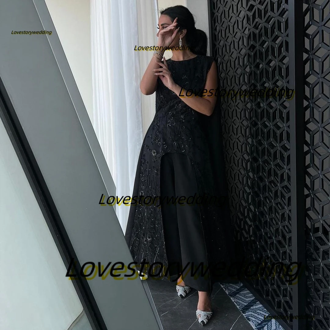 

Черные платья для выпускного Lovestory, женская одежда из Саудовской Аравии, брючные костюмы, официальное женское платье для особых случаев
