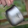 500ml Titanium Cup with Lid and Handle Camping Coffee Cup Lightweight Coffee Pot for Backpacking Hiking Camping Travelling 2