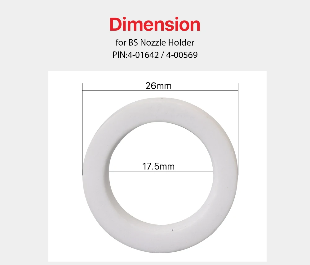 1/10 teile/los Keramik Dichtung Ring D25,9 H4 PIN 4-01642/4-00569 BS-C-D259-H4 Keramik Ringe 1642 für BS Schneiden Kopf – Detail 2