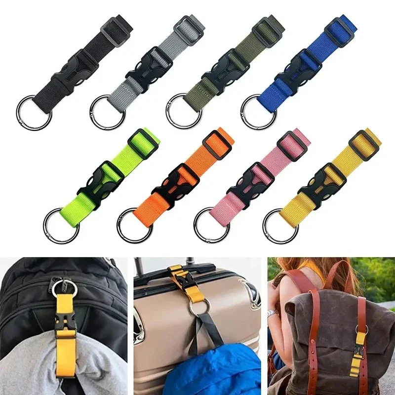 Luggage hanging buckle 1PCS Backbin Belt Buckle Luggage Band Multifunctional Backpack Nylon Hanging Buckle Portable Suitcase Hook Hanging