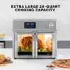 MAXX® Digital Air Fryer Oven, 26 Quart, 10-in-1 Countertop Toaster Oven & Air Fryer Combo-21 Presets up to 500 degrees, Includes 3