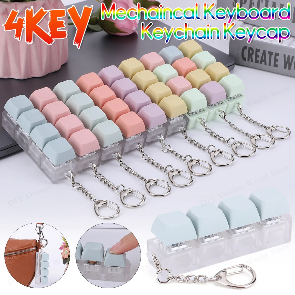 ABS Keyboard Key Toy Fidget Keychain for Stress Relief