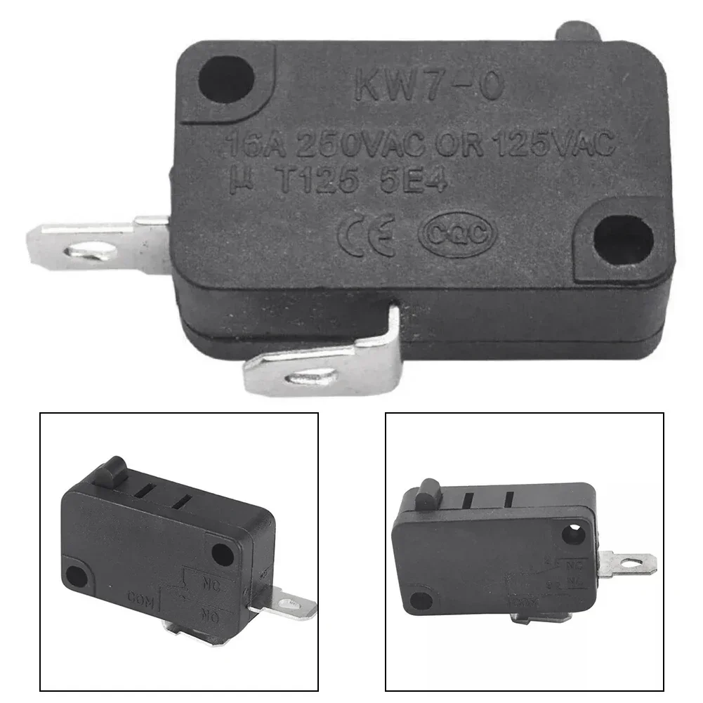 KW7-0 16A Small Switch Air Fryer Microwave Oven Switch Metal Microwave Oven Parts 220v 16A 1Pcs Household Appliances microwave oven spare parts