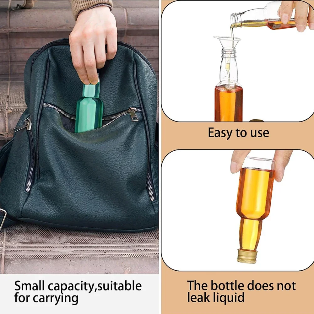 Set Da 100 Mini Bottiglie Per Liquori Vuote 56,7g Con Tappo, Imbuti, Etichette E Corda - Per Matrimoni, Feste E Bomboniere - 2