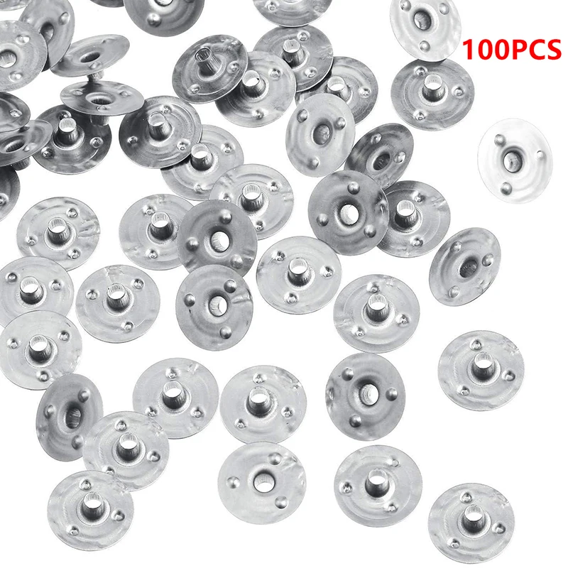 Description Picture 5 of item100 Pcs Durable Waxed Candles Making Metal Wick Sustainers Carry Holders Tabs Tool Candle Wicks Base DIY Candle Making 12.5*4mm