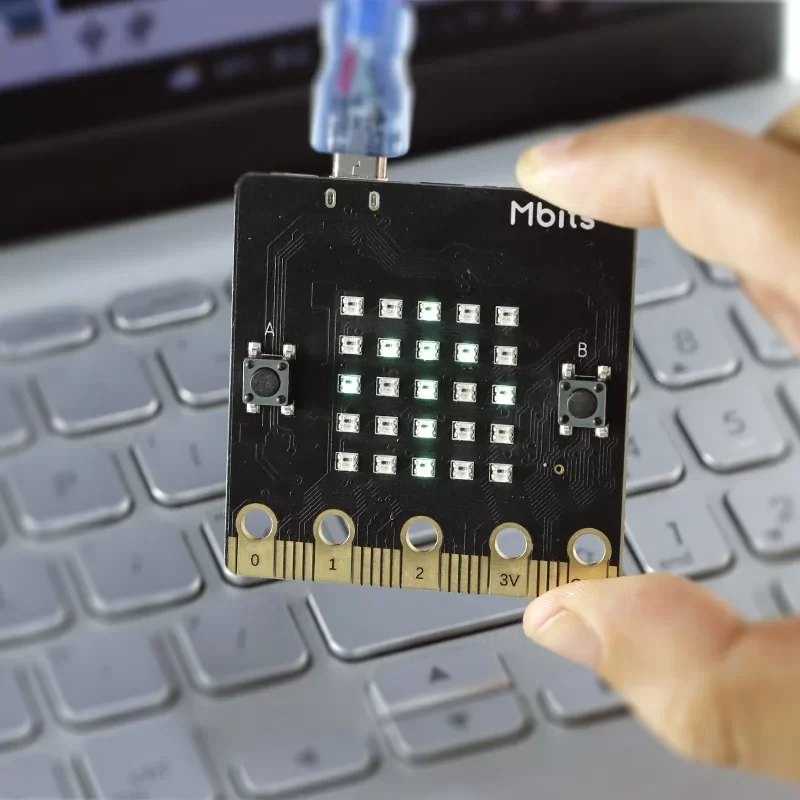 Placa de Desenvolvimento Esp32 para Arduino Micropythonmbit Mbits Bbc Micro:bit v2 Flash 16m Atualizado 8m Ram Led Rgb 5x5 Scratch 3.0 - Imagem 4