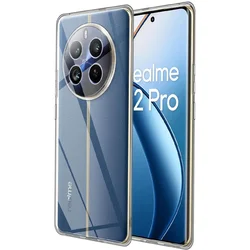 Ultra Slim Transparent TPU Phone Case - Soft Silicone Protective Cover for Realme 12Plus 5G (Clear)