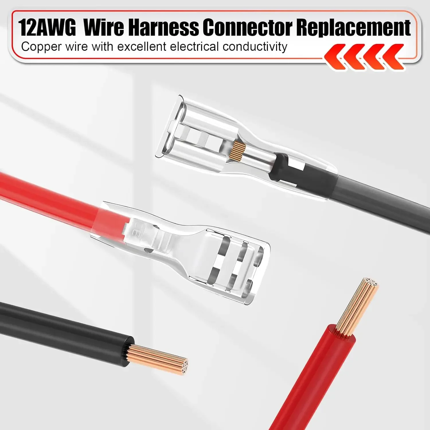 12 AWG 와이어 하네스 40A 배터리 커넥터 Peg-Perego와 호환 12 볼트 배터리 자동차 타기 어린이 승마 장난감